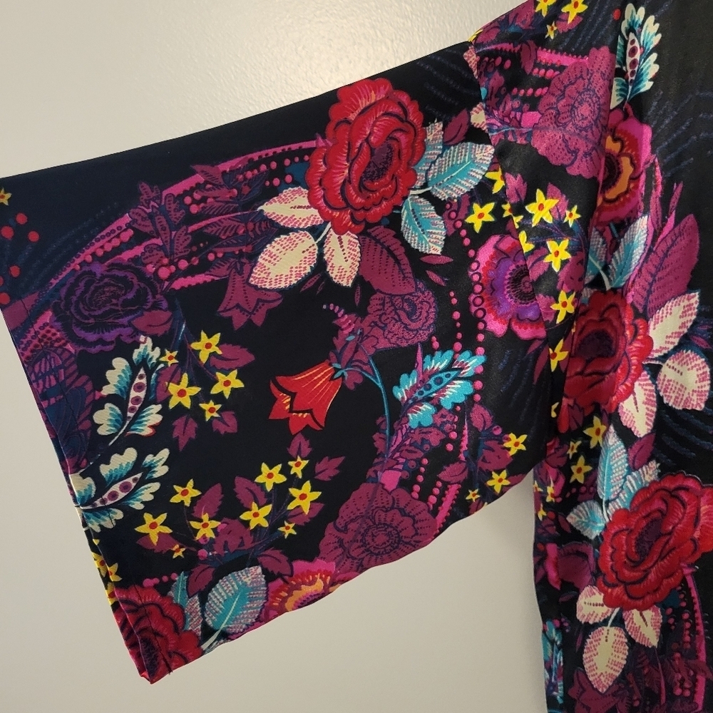 Free Press Women's One Size Floral Kimono Duster Cover Up - Multicolor - Picture 6 of 8